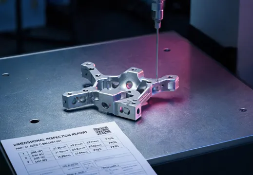 Aerospace titanium bracket inspection