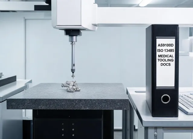 CMM inspection of medical tooling component