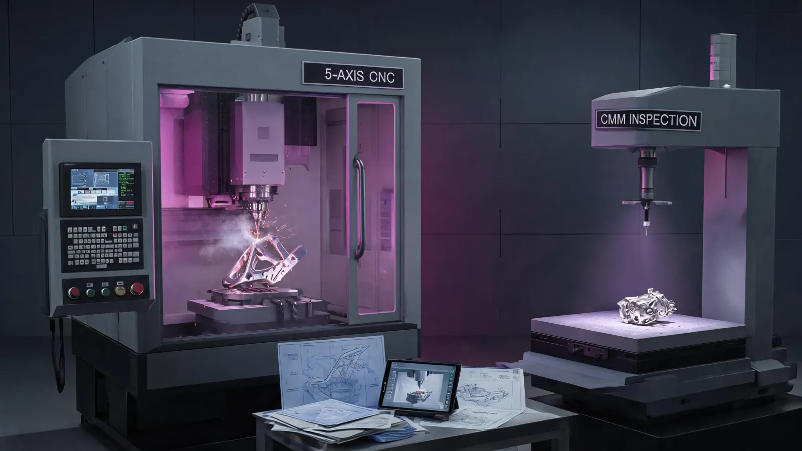 Flagship 5-axis CNC machining center for aerospace and medical programs
